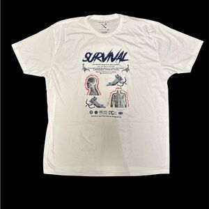 Survival SRVL White Graphic T-Shirt Size: 3XL NWOT